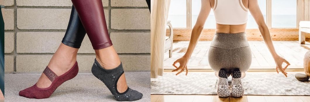 Ženske neklizajuće balerina čarape za jogu, pilates i ples